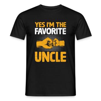 Ja, ich bin der Lieblingsonkel Familie Onkel Nichte Nep - Männer T-Shirt - Schwarz - Vorne - AI Model Male 178 light (178cm)