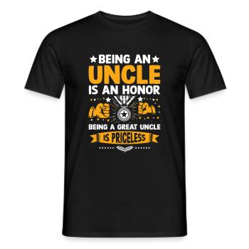 Being An Uncle Is An Honor Being A Great Uncle Is - Men's T-Shirt - black - Front - AI Model Male 178 light (178cm)