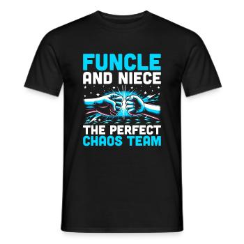 Funcle Und Nichte Das Perfect Chaos Team Onkel Fami - Männer T-Shirt - Schwarz - Vorne - AI Model Male 178 light (178cm)