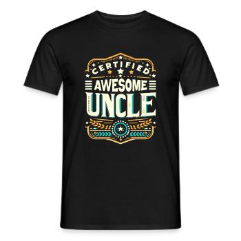 Zertifizierter großartiger Onkel Familie Onkel Nichte Neffe - Männer T-Shirt - Schwarz - Vorne - AI Model Male 178 light (178cm)