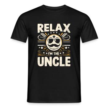 Entspannen Sie sich, ich bin Der Onkel Familie Onkel Nichte Neffe - Männer T-Shirt - Schwarz - Vorne - AI Model Male 178 light (178cm)