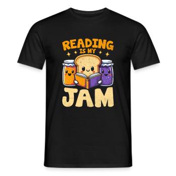 La lecture est ma confiture rat de bibliothèque Bibliophile - T-shirt homme - noir - Devant - AI Model Male 178 light (178cm)