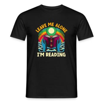 Lass mich in Ruhe, ich lese das Buch Bookworm - Männer T-Shirt - Schwarz - Vorne - AI Model Male 178 light (178cm)