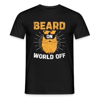 Barbe On Monde Off Visage Pilosité Barbes Homme - T-shirt homme - noir - Devant - AI Model Male 178 light (178cm)