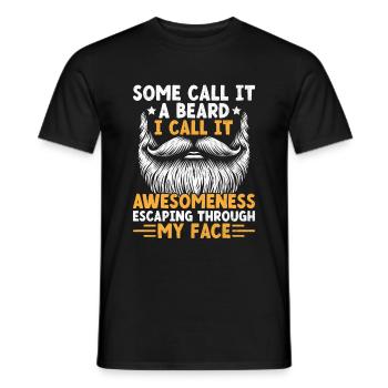 Manche nennen es einen Bart, ich nenne es Awesomeness Facial - Männer T-Shirt - Schwarz - Vorne - AI Model Male 178 light (178cm)