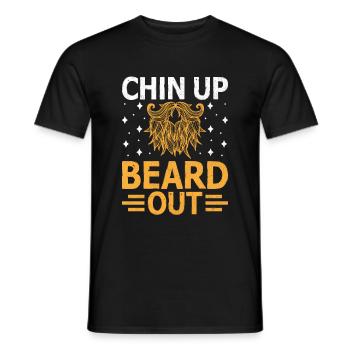 Kinn Hoch Bart Aus Gesichtsbehaarung Bärte Mann - Männer T-Shirt - Schwarz - Vorne - AI Model Male 178 light (178cm)