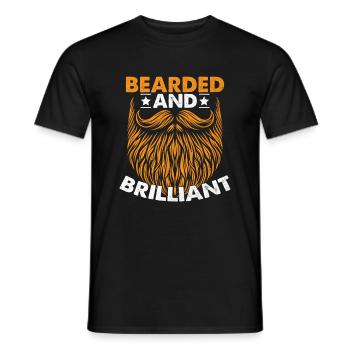 Bärtiger Und Brillanter Bartliebhaber Bärte Mann - Männer T-Shirt - Schwarz - Vorne - AI Model Male 178 light (178cm)