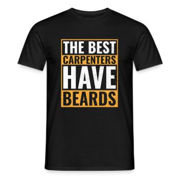 Les meilleurs menuisiers ont des barbes Barbe de charpentier - T-shirt homme - noir - Devant - AI Model Male 178 light (178cm)