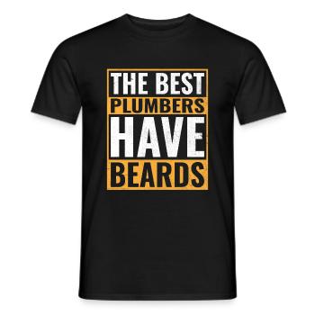 The Best Plumbers Have Beards Plumber Plumbing - Men's T-Shirt - black - Front - AI Model Male 178 light (178cm)