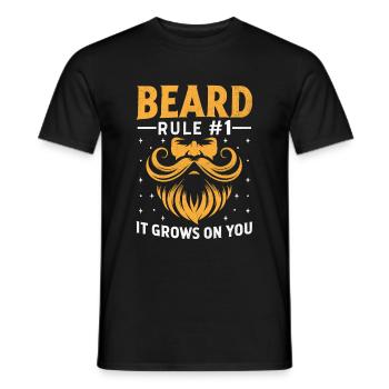 Règle de barbe numéro un Elle pousse sur vos barbes - T-shirt homme - noir - Devant - AI Model Male 178 light (178cm)