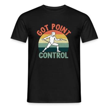 Got Point Control Zaun Fechten Schwert Fechter - Männer T-Shirt - Schwarz - Vorne - AI Model Male 178 light (178cm)