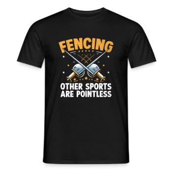 Fechten andere Sportarten sind sinnlos Fechter Athlet - Männer T-Shirt - Schwarz - Vorne - AI Model Male 178 light (178cm)
