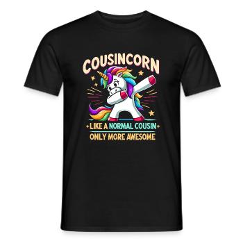 Cousincorn Like A Normal Cousin Only More Awesome - Men's T-Shirt - black - Front - AI Model Male 178 light (178cm)
