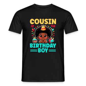 Cousin Du Garçon D’anniversaire Cousins De La Famille - T-shirt homme - noir - Devant - AI Model Male 178 light (178cm)