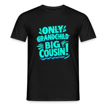 Großer Cousin Schwangerschaftsankündigung Familie Cousins und Cousinen - Männer T-Shirt - Schwarz - Vorne - AI Model Male 178 light (178cm)