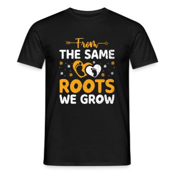 Des mêmes racines que nous cultivons Réunion de famille Cousin - T-shirt homme - noir - Devant - AI Model Male 178 light (178cm)
