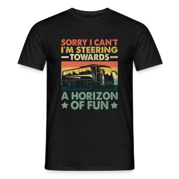 Désolé, je ne peux pas, je me dirige vers un horizon de - T-shirt homme - noir - Devant - AI Model Male 178 light (178cm)