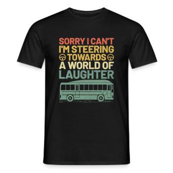 Désolé, je ne peux pas, je me dirige vers un monde de - T-shirt homme - noir - Devant - AI Model Male 178 light (178cm)