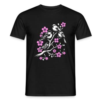 Birds Bird Watching Birdwatching Birdwatcher - Men's T-Shirt - black - Front - AI Model Male 178 light (178cm)