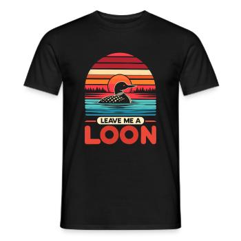 Laissez-moi un huard Birdwatching Birdwatcher Bird - T-shirt homme - noir - Devant - AI Model Male 178 light (178cm)