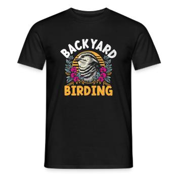 Backyard Birding Watching Birdwatching Birder - Men's T-Shirt - black - Front - AI Model Male 178 light (178cm)