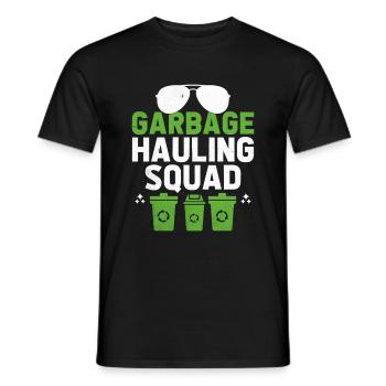 Garbage Hauling Squad Trash Collector Collecting - Men's T-Shirt - black - Front - AI Model Male 178 light (178cm)