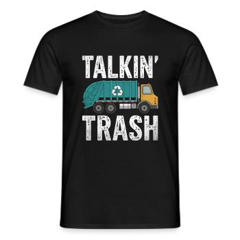 Talkin' Trash Collector Garbage Collecting Waste - Men's T-Shirt - black - Front - AI Model Male 178 light (178cm)