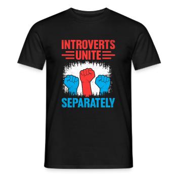 Les introvertis s’unissent séparément Dictons pour les introvertis - T-shirt homme - noir - Devant - AI Model Male 178 light (178cm)