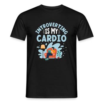 L’introvertissement est mon dicton cardio pour les introvertis - T-shirt homme - noir - Devant - AI Model Male 178 light (178cm)
