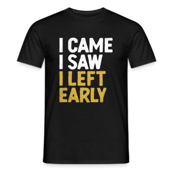 Je suis venu, j’ai vu que j’ai quitté les dictons précoces pour les introvertis - T-shirt homme - noir - Devant - AI Model Male 178 light (178cm)
