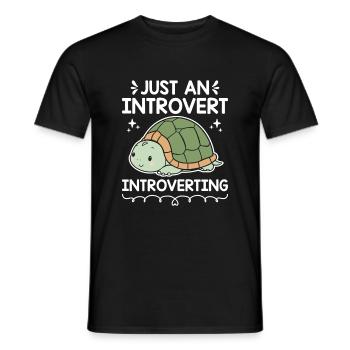 JUST AN INTROVERT INTROVERTING Sayings For - Men's T-Shirt - black - Front - AI Model Male 178 light (178cm)