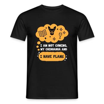 Introvert Chihuahua Sayings For Introverts - Men's T-Shirt - black - Front - AI Model Male 178 light (178cm)