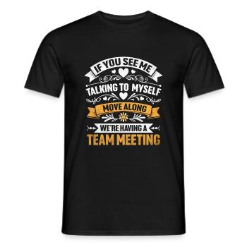 If You See Με Talking To Sarcasm Sarcastic - Men's T-Shirt - black - Front - AI Model Male 178 light (178cm)
