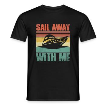Sail Away With Me Paddle Boat - Men's T-Shirt - black - Front - AI Model Male 178 light (178cm)