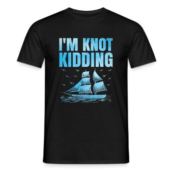 Ich mache Witze mit dem Paddelboot - Männer T-Shirt - Schwarz - Vorne - AI Model Male 178 light (178cm)