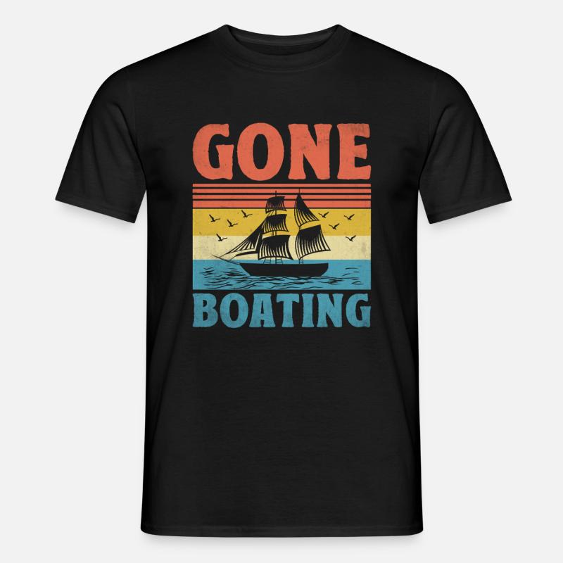 Gone Boating Paddelboot - Männer T-Shirt - Schwarz