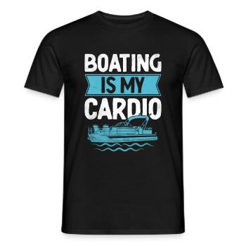Bootfahren ist mein Cardio-Paddelboot - Männer T-Shirt - Schwarz - Vorne - AI Model Male 178 light (178cm)