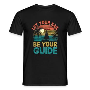 Laissez votre voile être votre guide Pédalo - T-shirt homme - noir - Devant - AI Model Male 178 light (178cm)