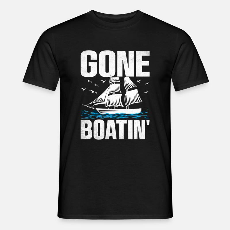 Gone Boatin' Paddelboot - Männer T-Shirt - Schwarz