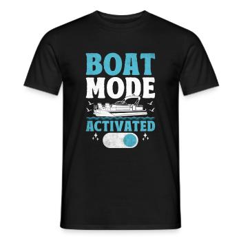 Bootsmodus Aktiviertes Paddelboot - Männer T-Shirt - Schwarz - Vorne - AI Model Male 178 light (178cm)