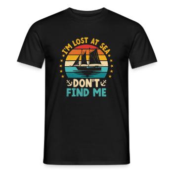 I'm Lost At Sea Don't Find Me Paddle Boat - Männer T-Shirt - Schwarz - Vorne - AI Model Male 178 light (178cm)
