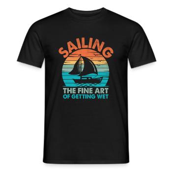 Sailing The Fine Art Of Getting Wet Paddle Boat - Men's T-Shirt - black - Front - AI Model Male 178 light (178cm)