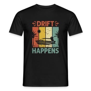 Drift Happens Paddelboot - Männer T-Shirt - Schwarz - Vorne - AI Model Male 178 light (178cm)