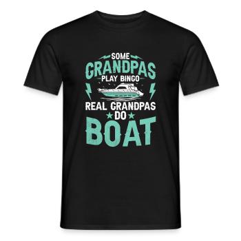 Certains grands-pères jouent au bingo de vrais grands-pères font du bateau - T-shirt homme - noir - Devant - AI Model Male 178 light (178cm)