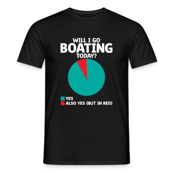 Werde ich heute Boot fahren Tretboot - Männer T-Shirt - Schwarz - Vorne - AI Model Male 178 light (178cm)