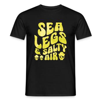 Seebeine & salzige Luft Piraten Jugend Design - Männer T-Shirt - Schwarz - Vorne - AI Model Male 178 light (178cm)