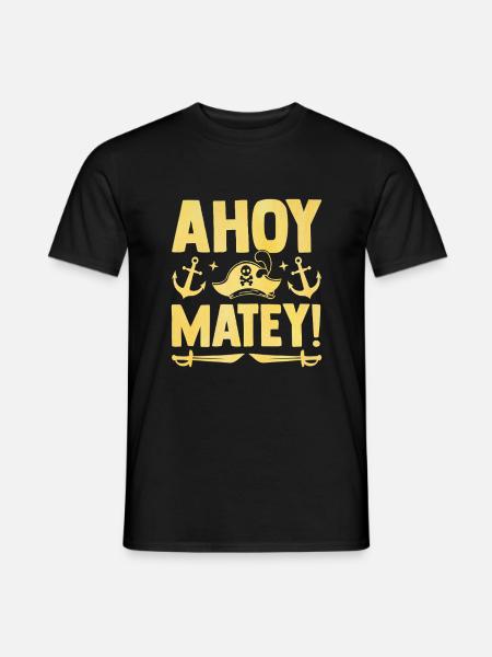 Ahoy Matey Pirate Youth Design - Men's T-Shirt - black