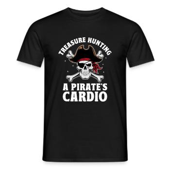 Schatzsuche Ein Piraten-Cardio-Piratenjugendlicher - Männer T-Shirt - Schwarz - Vorne - AI Model Male 178 light (178cm)