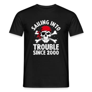Segeln in Schwierigkeiten seit dem Jahr 2000 Piratenjugend - Männer T-Shirt - Schwarz - Vorne - AI Model Male 178 light (178cm)