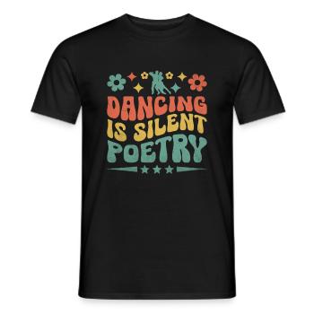 La danse est une poésie silencieuse pour un danseur dansant - T-shirt homme - noir - Devant - AI Model Male 178 light (178cm)